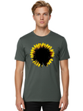 Sunflower-2 Mens Graphic Tee, 100% Cotton, Casual Summer Wear Sunflower