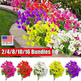 Artificial Flowers Bundles Outdoor UV Resistant Fake Flowers Plants Home Decor Roses
