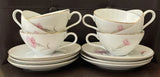 Set of 6 Royal Court  Carnation Tea/ Coffee Cup & Saucers Japan Carnation