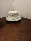 Martha Stewart Hydrangea Pink Floral Cup and Saucer Hydrangea