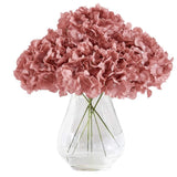 Hydrangea Silk Flower Heads 10 Dusty Rose Artificial Hydrangea Silk Flowers H... Hydrangea