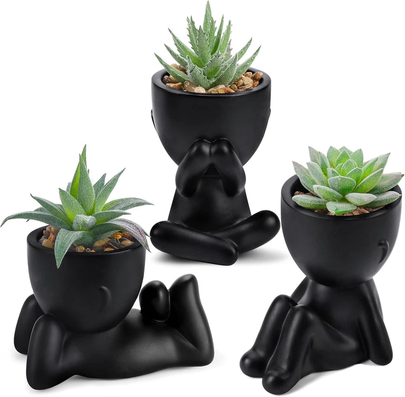3-Pack Artificial Succulent Plants, Fake Indoor Decor for Bathroom, Bedroom, Liv Green Plant