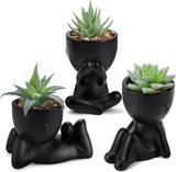 3-Pack Artificial Succulent Plants, Fake Indoor Decor for Bathroom, Bedroom, Liv Green Plant