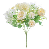 Simulation Flower Wedding Bridal Hand Tied Bouquet Prop Colorful Peony Hydrangea Hydrangea