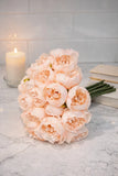 20 Artificial Blush Peonies Faux Flowers 14Ð15in Realistic Wedding Decor New Peony