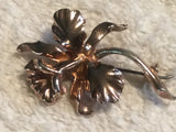 Lily Flower Pin Brooch- Gold Tone Lily