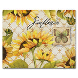 'Sunflowers In Bloom' Glass Cutting Board, 15 x 12 Sunflower
