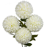 Autumn Artificial Chrysanthemums Ball Flowers 6ÕÕ Large Heads Mums Stems Crea... Peony