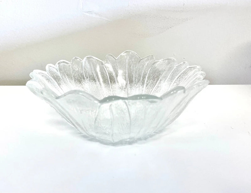 Vintage Lily Pons Sunflower Bowl Flower Floral Indiana Clear Glass Serving 7" Sunflower