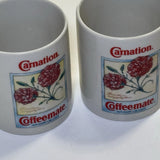 1993 Carnation Coffee-mate Nondairy Creamer Collector's Botanical Mug Set Of 2 Carnation