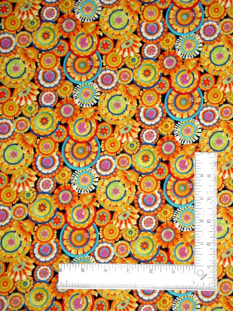 Sunflower Sunshine Fabric By The Yard Something to Crow About Cotton Benartex Flowering Plants