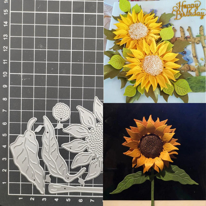 Metal Cutting Dies Sunflower Flowers Scrapbooking Embossing Paper Card Stencils Sunflower