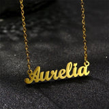 Personalized Name Custom Necklace Sterling SIlver Pendant Fashion Jewelry Gift Roses
