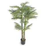 Uimoso 6.5 FT Artificial Golden Cane Palm Tree Green Faux Decorative Plant Green Plant
