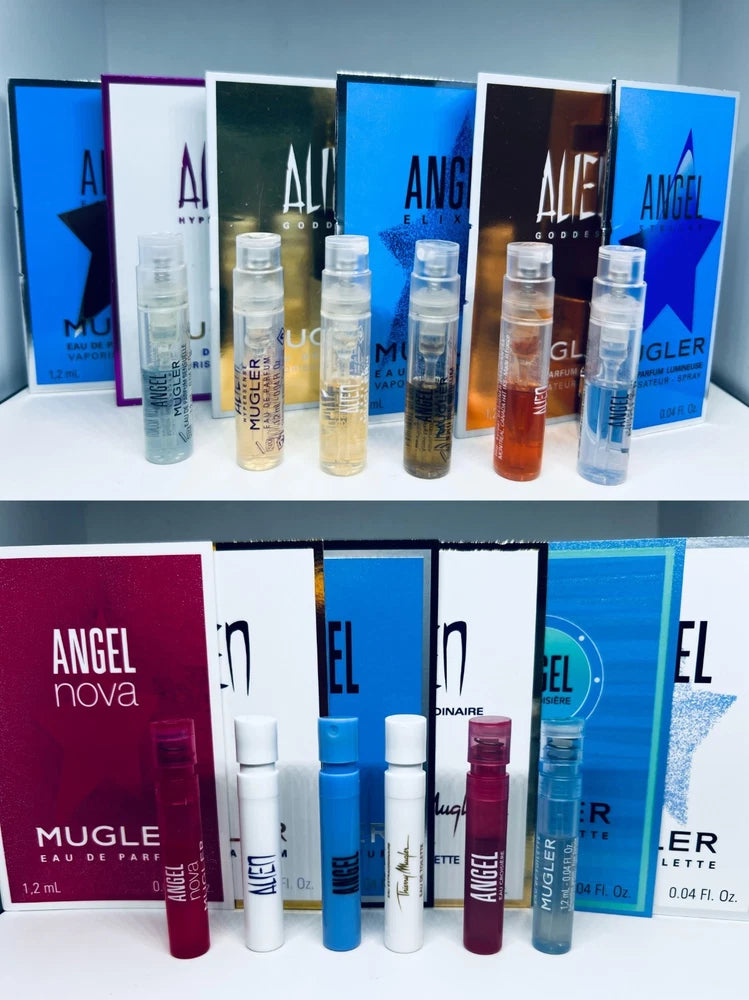 Mugler Perfume Collection For Women Sample Spray Vial 12pc Set EDP
