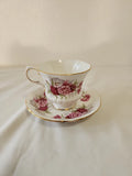 Paragon English Flowers Pink ÒCarnationsÓ Floral Cup & Saucer Vintage Teacup Carnation