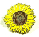 Sunflower Pin Enamel Yellow Flower Hat Lapel Sunflower