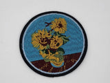 Vincent Van Gogh sunflower Dutch Artist Sew Iron On Embroidered Patch 2.9 