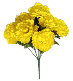 Yellow Peony 20" Bush 7-4" Bloom Indoor Outdoor Silk Flower Home Decor Craft USA Peony