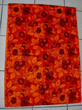 Russian Soviet Fabric Cotton Flannel Roses flowers _____ ______ _ _______ 1970s Roses