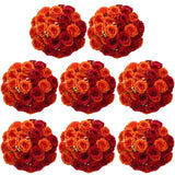 8 Bundles 40 Heads Artificial Peonies Silk Flowers Fake Peony Bouquet Faux Pe... Peony
