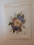 VTG Maggie Flower Designs Blank Card Handcrafted Pressed Real Flowers & Grasses Dried Flower