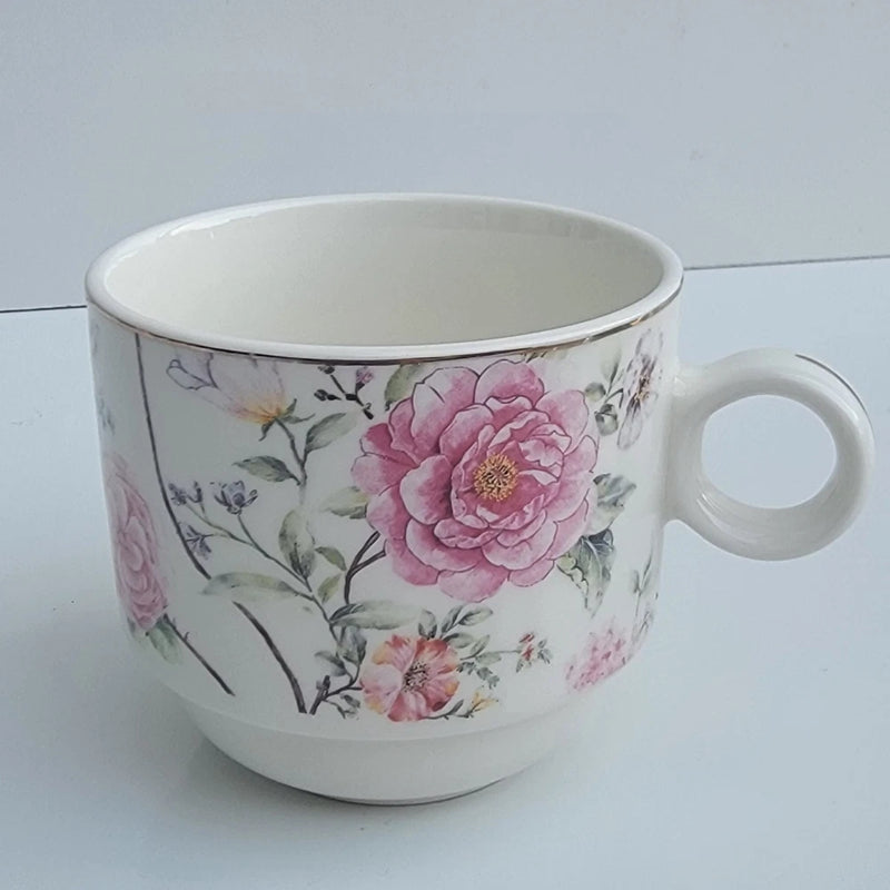 Grace Teaware Camellia Hydrangea Floral Teacup Hydrangea