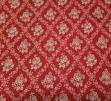 Anastasia BTY P&B Textiles Pink Tan Lattice Floral Red Flowering Plants