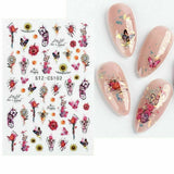 Nail Art Stickers Transfers Decals BUTTERFLY Flowers SUNFLOWER Floral Petal NS32 Sunflower