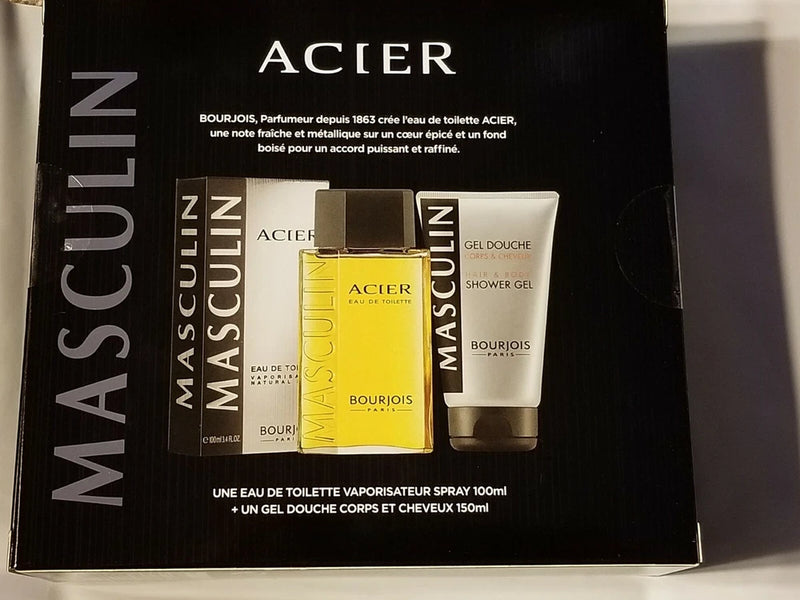 Bourjois Acier Masculin Gift Set EDT and Shower Gel EDT