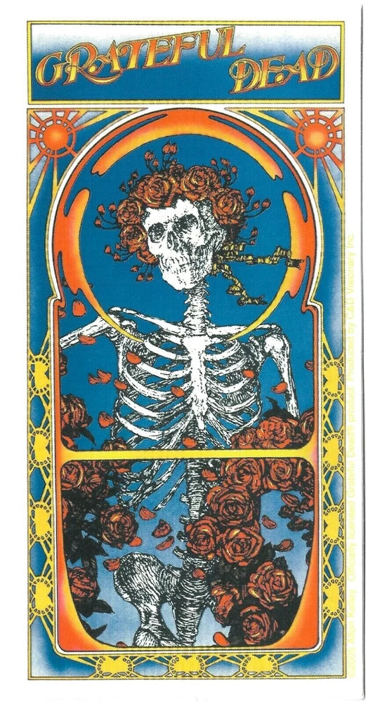 The Grateful Dead Skull & Roses Vinyl Sticker Classic Rock LP Record Album Cover Roses