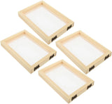 4Pcs Wooden Paper Making Screen, Paper Making Mould and Deckle Wooden Paper M... Dried Flower