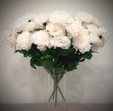 Ashland Cream Carnation Bush Set of 4 Ð 11 Blooms Each Ð Artificial Floral Decor Carnation