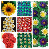 Handmade Artificial Fake Flower Heads Rose Araliya Sunflower Lotus  Bulk Wedding Sunflower