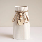 White Ceramic Vase, Small Flower Vase for Pampas Grass, Home, Living Room, Dinin Pampas Grass