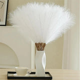 10pcs Pampas Grass 55cm/22inch Faux Pampas Grass Decor for Room Wedding Party Pampas Grass