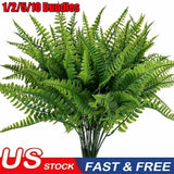 Lots Artificial Fake Boston Fern Plants Bushes Artificial Ferns Outdoor Decor US Green Plant