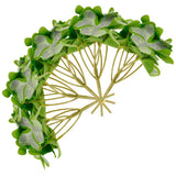 5Pcs Faux Shamrock Plants Greenery Stems Table Centerpiece Decoration Vase Green Plant