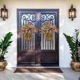 Basket of Spring Flowers Front Door, Artificial Flowers Outdoors Hanging Basket Hydrangea