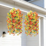 4 Pcs Artificial Flowers UV Resistant No Fade Fake Hanging Flowers Plants Faux Bouquet