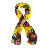 Tickled Pink Pop Art Sunflower Scarf - Yellow - NEW Sunflower