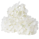 Uimoso 205 Pcs Artificial Silk Hydrangea Flowers 9.8" Bouquet Arrangement White Hydrangea