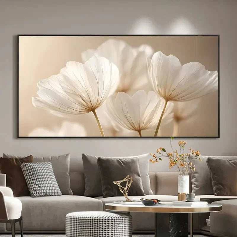 Abstract Hydrangea Flower Unframed Canvas Painting for Living Hydrangea