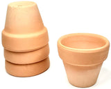4 PK - 1.5" Terra Cotta Mini Planting Pots Small Gardening Clay Pots With Drain Garden Plants