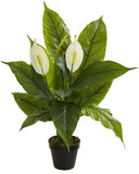 26Ó Spathiphyllum Artificial (Real Touch) Silk Plants Green Green Plant