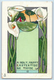 1914 Easter Spring Lilies Flowers Art Nouveau New York NY Tuck Antique Postcard Lily