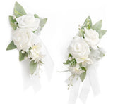 Ling's Moment 2pcs Wedding Shoulder Corsage Artificial Flowers Bouquet