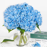 Hydrangea Artificial Flowers, 5pcs Real Touch Lifelike Hydrangeas, 21" Large ... Hydrangea