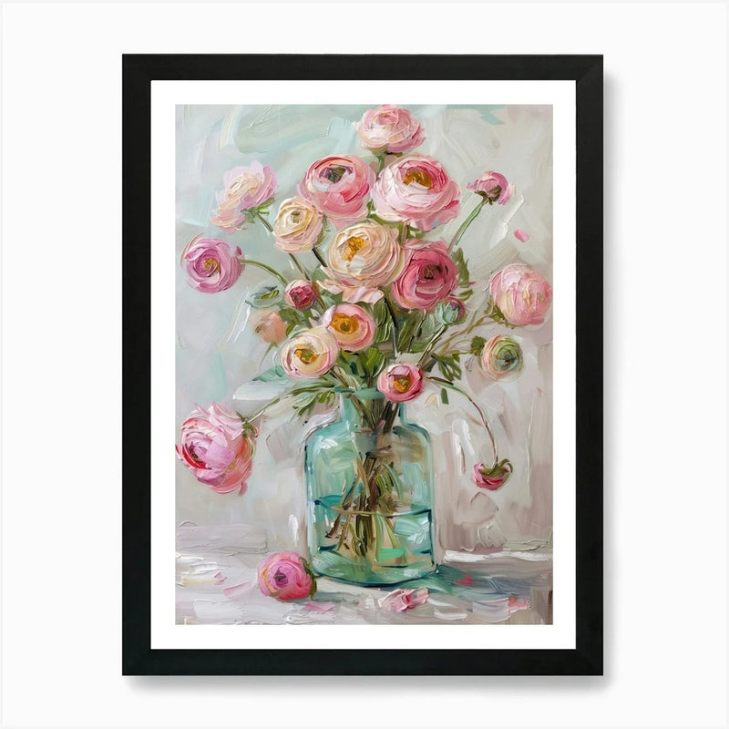 A World Of Flowers Ranunculus 1 Pai Framed Wall Art Poster Canvas Print Picture Ranunculus