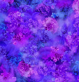 Timeless Treasures Midnight Bloom Purple Hydrangea Illusion Fabric by the Yard Hydrangea